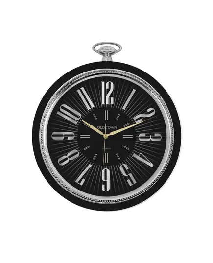 Revello Saat - Chain Wall Clock - Silver & Black - Vintage Home Decor