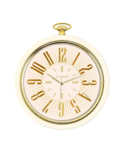 Revello Saat 253-1 Cream & Gold Chain Wall Clock - Vintage Home DecorTijaraHub