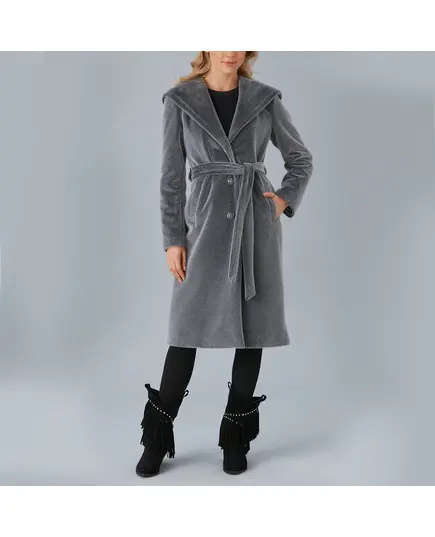 Coat with Hooded and Belt Detail - Women's Wear - Turkey Fashion