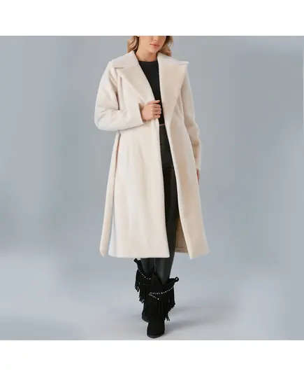 Coat with Belt and Drop Shoulder - Women's Wear - Turkey Fashion