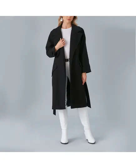 معطف بأكمام وجيب - ملابس نسائية - الموضة التركية - Vista - تجارة هب