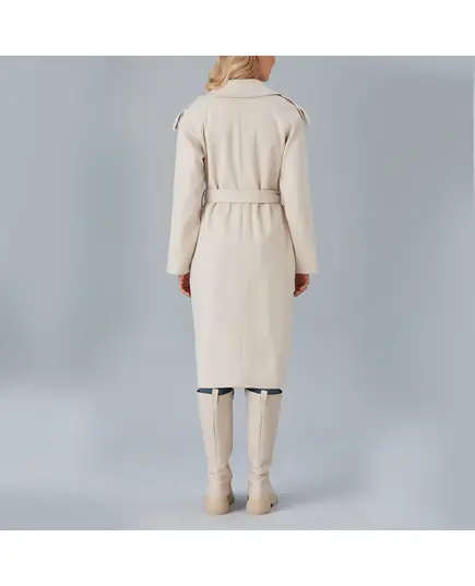 Coat with Shoulder Detail and Belt - Women's Wear - Turkey Fashion