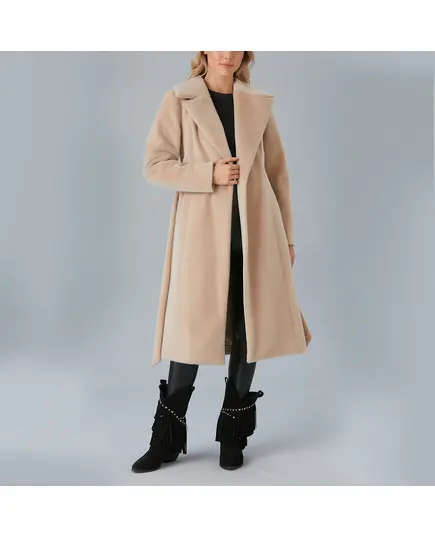 Coat with Belt and Drop Shoulder - Women's Wear - Turkey Fashion