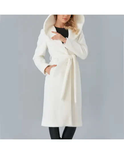 Coat with Hooded and Belt Detail - Women's Wear - Turkey Fashion