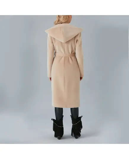 Coat with Hooded and Belt Detail - Women's Wear - Turkey Fashion