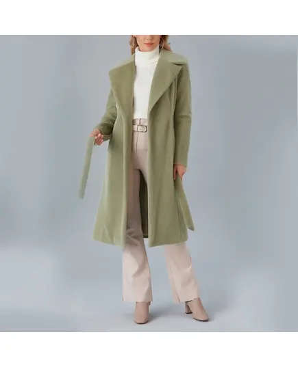 Coat with Belt and Drop Shoulder - Women's Wear - Turkey Fashion