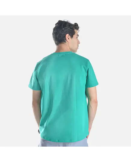 Short Sleeved Pocketed T-shirt (Palm Leaves) - Men's Wear - Cotton