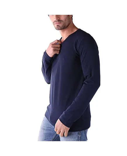 Long Sleeves V-Neck T-Shirt - Men's Wear - Mixed Poly-cotton