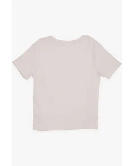 Text Design Casual T-Shirt - Girls' Wear - Cotton