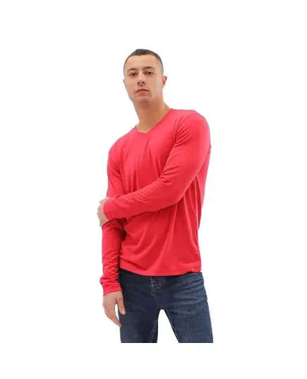 Long Sleeves V-Neck T-Shirt - Men's Wear - Mixed Poly-cotton