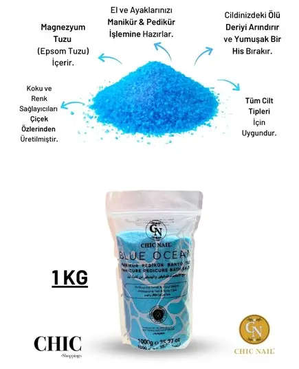 Wholesale Body Care - Pedicure and Bath Salt - Epsom Salt - Blue Ocean - 1 kg - Tijarahub