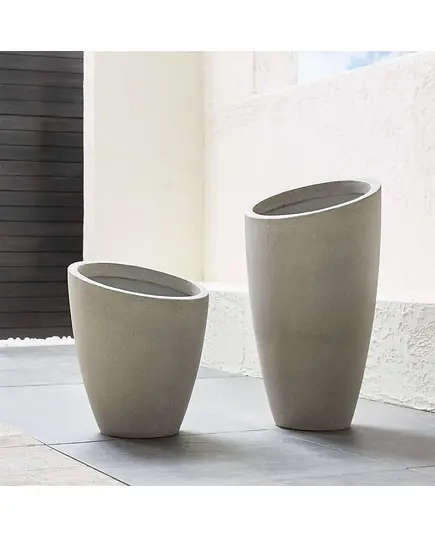 Fiberglass Aldora Pot - Handmade - B2B - Unique Pots & Plants - Outdoor Decoration - 50 cm×38 cm TijaraHub