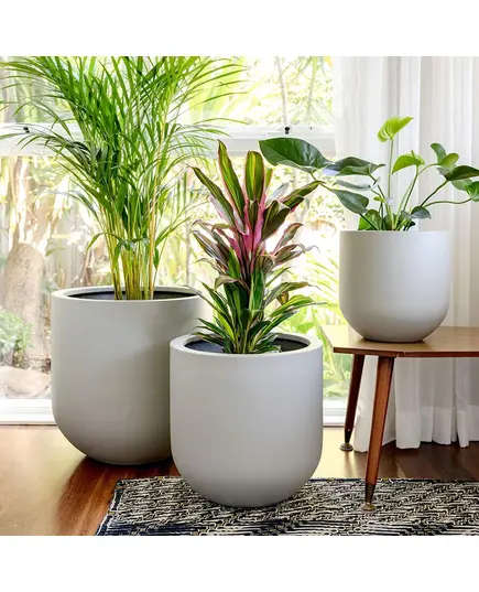 Fiberglass Marseille Pot - Handmade - B2B - Home & Garden Decoration - Unique Pots & Plants - 80 × 70 cm TijaraHub