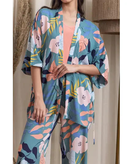 Mint Kimono Pajama Set - Women's Home Wear - Chic - Tijarahub