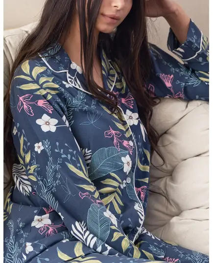 Floral Buttoned Pajama - Homewear For Women - Cotton - Comfort - Tijarahub