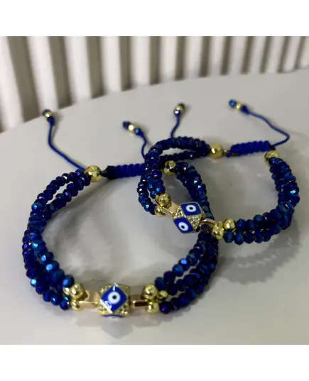 Electric Blue Bracelet​ - Handmade Jewelry - B2B - Plated Egyptian Gold 18k with Gemstones - Model: Y.BB 0017 - TijaraHub