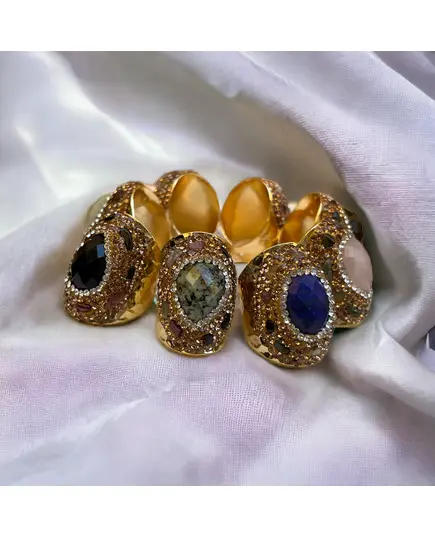 Yomn Jewellery - Rings - Handcrafted Cut Brass, Gold, Gemstones, Supplier Chain - Tijarahub