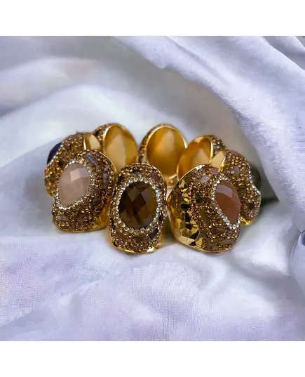 Yomn Jewellery - Rings - Crafted from Cut Brass, Gold 18k, and Gemstones, Supplier Chain - Tijarahub