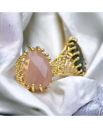 Yomn Jewellery - Rings - Crafted from Handmade Cut Brass, Gold 18k, and Gemstones, Supplier Chain - Tijarahub