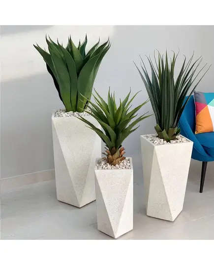 Handmade Polyester Stone Pots - Shaheen Farouk Designs - TijaraHub