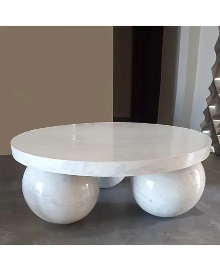 Stone Coffee Table for B2B Furniture - Handmade, Polyester Stone, Shaheen Farouk Designs - TijaraHub