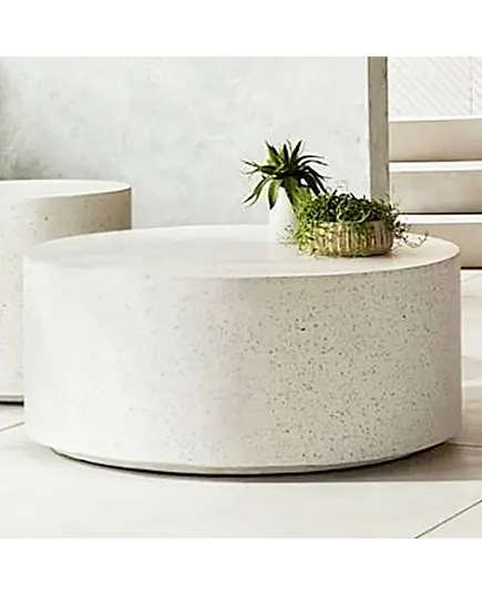 Magic Table 130 x 45 cm - Wholesale White Terrazzo Polyester Stone Furniture - Shaheen Farouk Designs - TijaraHub