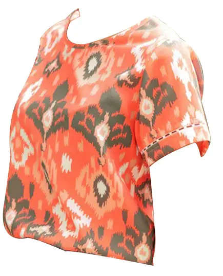 Stylish Orange Printed Top - Wholesale Clothes From Egypt - Women's Clothes - High Quality - Tijarahub