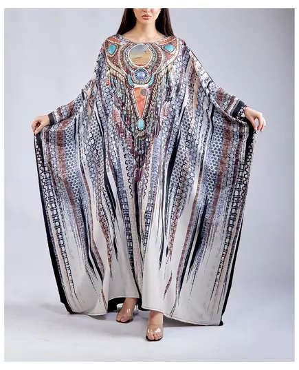 Unique Oasis of Peace Kaftan - Wholesale Clothing - Fashion for Women - Crepe - 150 cm - Tijarahub