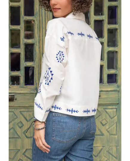 High Quality White Embroidered Summer Jacket - Wholesale - Women's Clothing - Cotton and Linen - Stylish - Tijarahub