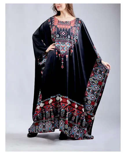 Stylish Bedouin Spirit Kaftan - Wholesale Clothing - Fashion for Women- Crepe - 150 cm - Tijarahub