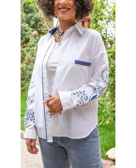 Premium Quality White Long Sleeve Buttoned Shirt - Wholesale Clothing - Women's Clothes - Chic - Tijarahub