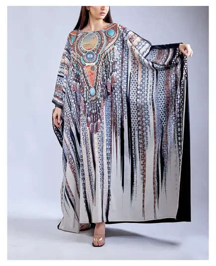 Unique Oasis of Peace Kaftan - Wholesale Clothing - Fashion for Women - Crepe - 150 cm - Tijarahub