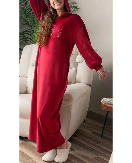 Premium Quality Maroon Pajama Dress - Wholesale Clothing - Women's Clothes - Velvet - Stylish - Tijarahub