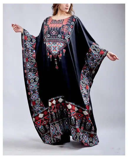 Stylish Bedouin Spirit Kaftan - Wholesale Clothing - Fashion for Women- Crepe - 150 cm - Tijarahub