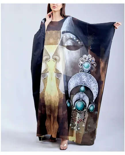 High Quality Arabic Whispers Kaftan - Wholesale Clothing - Fashion for Women- Crepe - 150 cm - Tijarahub