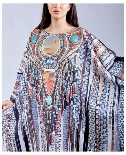 Unique Oasis of Peace Kaftan - Wholesale Clothing - Fashion for Women - Crepe - 150 cm - Tijarahub