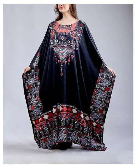 Stylish Bedouin Spirit Kaftan - Wholesale Clothing - Fashion for Women- Crepe - 150 cm - Tijarahub