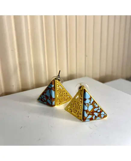 Yomn Jewellery - Earings - B2B Platform - Gold Plated Earrings With a Design Mix From Ancients Egyptian - TijaraHub