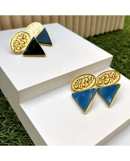 Triangle Shaped Earrings - Handmade Jewelry - B2B - Plated Egyptian Gold 18k - Model: Y.E 0035 - TijaraHub