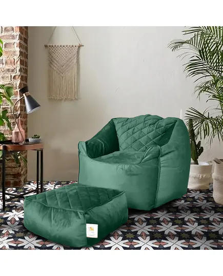 Chillax Velvet Bean Bag With Buff 90 X 105 cm Multi Color - Comfy & Relaxation - Wholesale Tijara