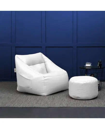 Cushi Leather Bean bag With Puff 85 X 70 cm - Comfy & Relaxation - Wholesale TijaraHub