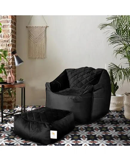 Chillax Velvet Bean Bag With Buff 90 X 105 cm Multi Color - Comfy & Relaxation - Wholesale Tijara