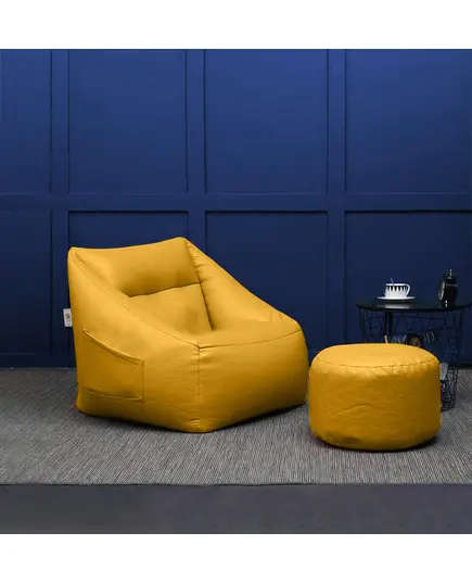 Cushi Leather Bean bag With Puff 85 X 70 cm - Comfy & Relaxation - Wholesale TijaraHub