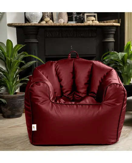 Ribbed Leather Bean Bag Chair 85 X 80 cm - Comfy & Relaxation - Wholesale TijaraHub