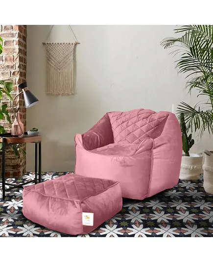 Chillax Velvet Bean Bag With Buff 90 X 105 cm Multi Color - Comfy & Relaxation - Wholesale Tijara