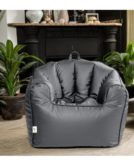 Ribbed Leather Bean Bag Chair 85 X 80 cm - Comfy & Relaxation - Wholesale TijaraHub