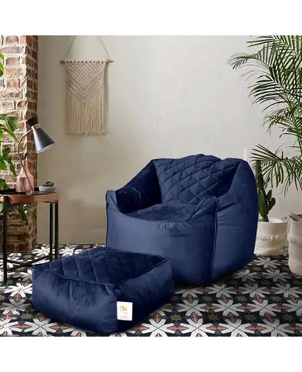 Chillax Velvet Bean Bag With Buff 90 X 105 cm Multi Color - Comfy & Relaxation - Wholesale Tijara