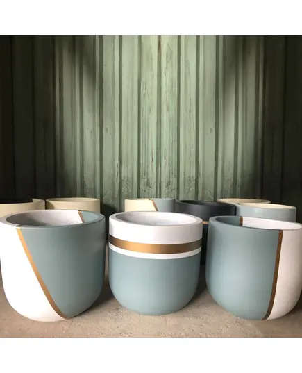 Pots - Handmade Polyester Stone Planters - Shaheen Farouk Designs - TijaraHub