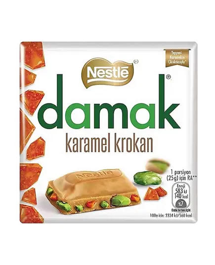 Nestlé – Damak Premium Quality Pistachio Caramel Chocolate 60 gm – Snacks - B2B. TijaraHub!