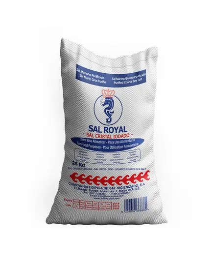 Sea Salt - Egyptian Rock Refined Industrial Salt 25 kg - Sal Royal - B2B - Tijarahub